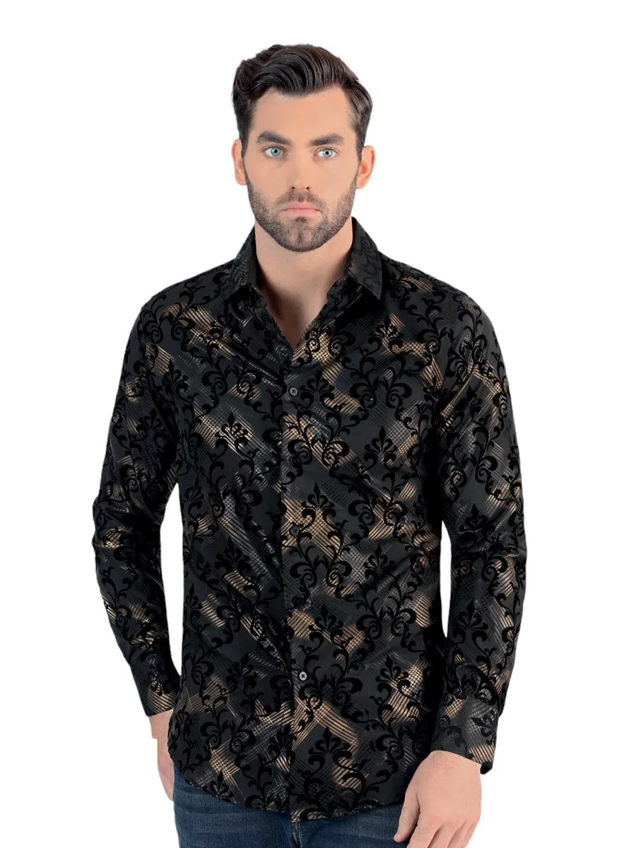 0109 WESTERN FASHION SHIRTS BLACK