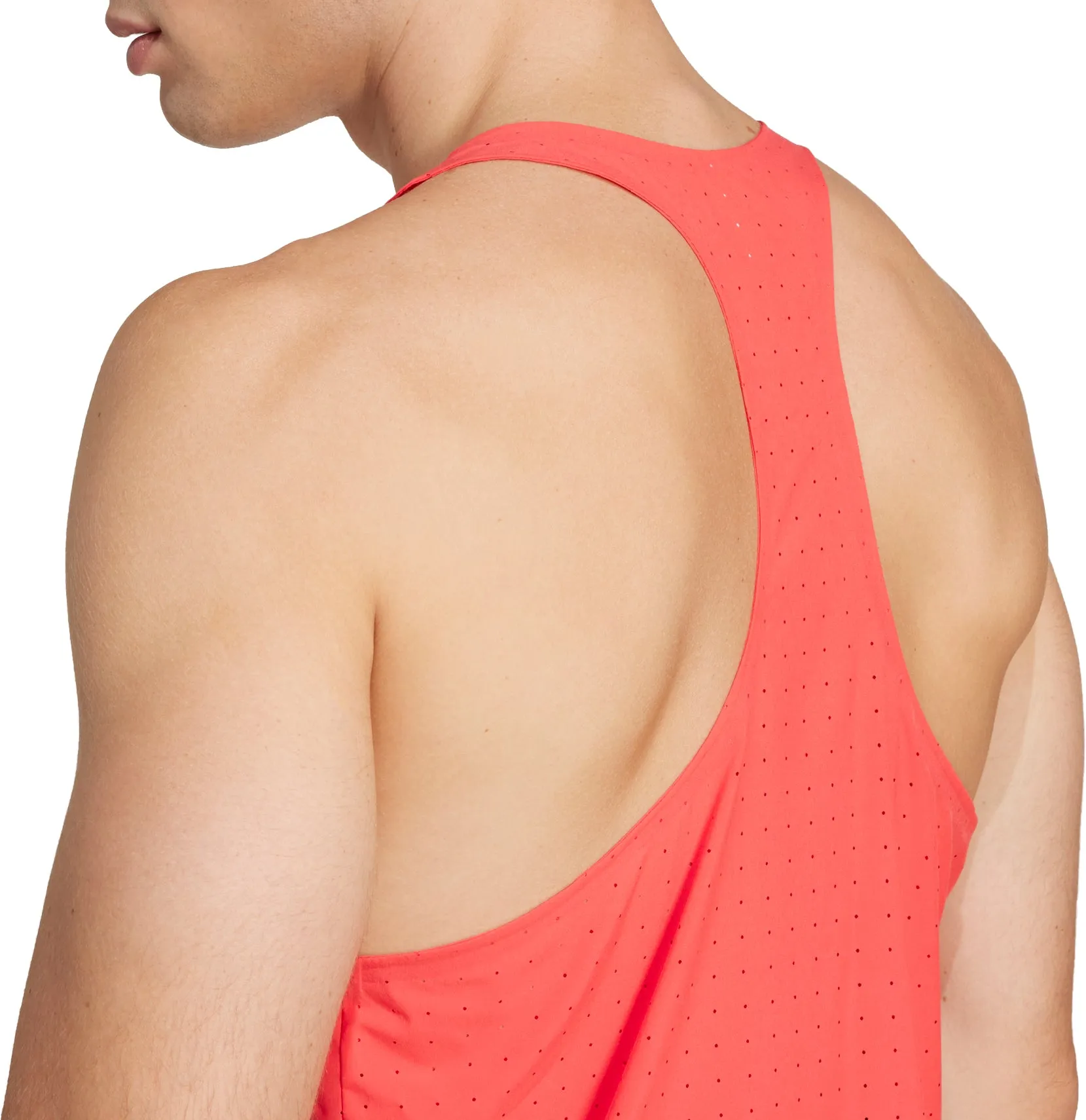 adidas Adizero Road To Records Mens Running Vest - Red