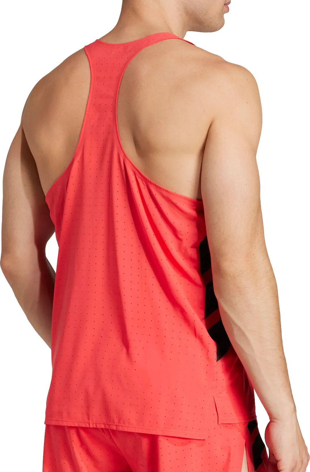 adidas Adizero Road To Records Mens Running Vest - Red