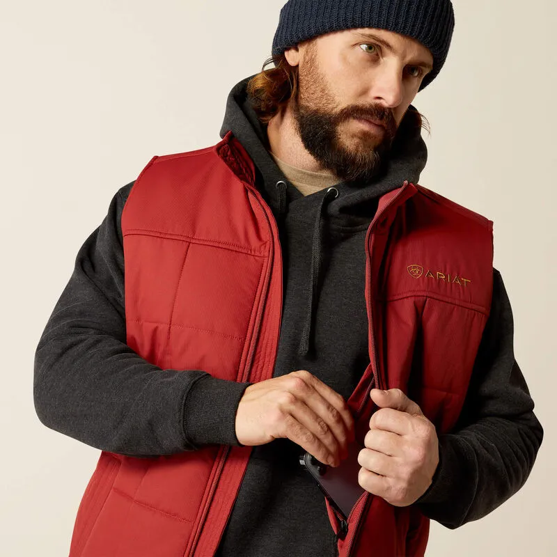 Ariat Men's Crius Insulated Vest in Rosewood