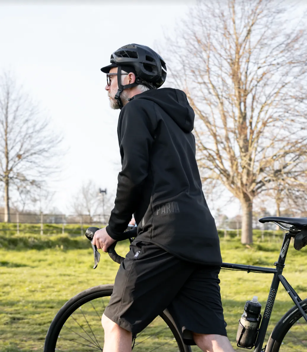 Black Gravel Technical Cycling Hoodie