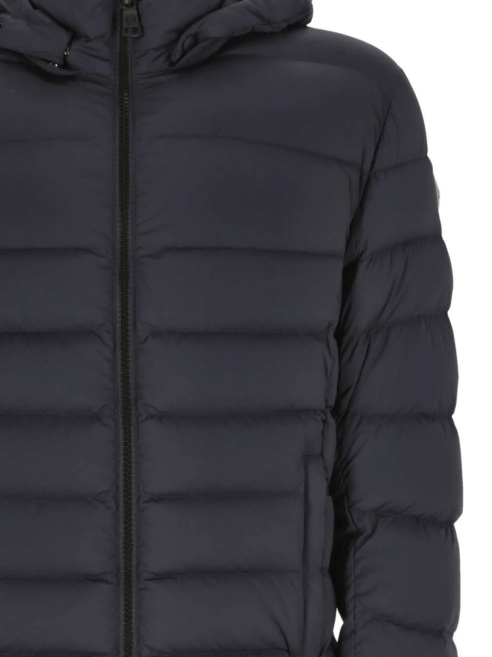 Black Padded Down Jacket with Hood