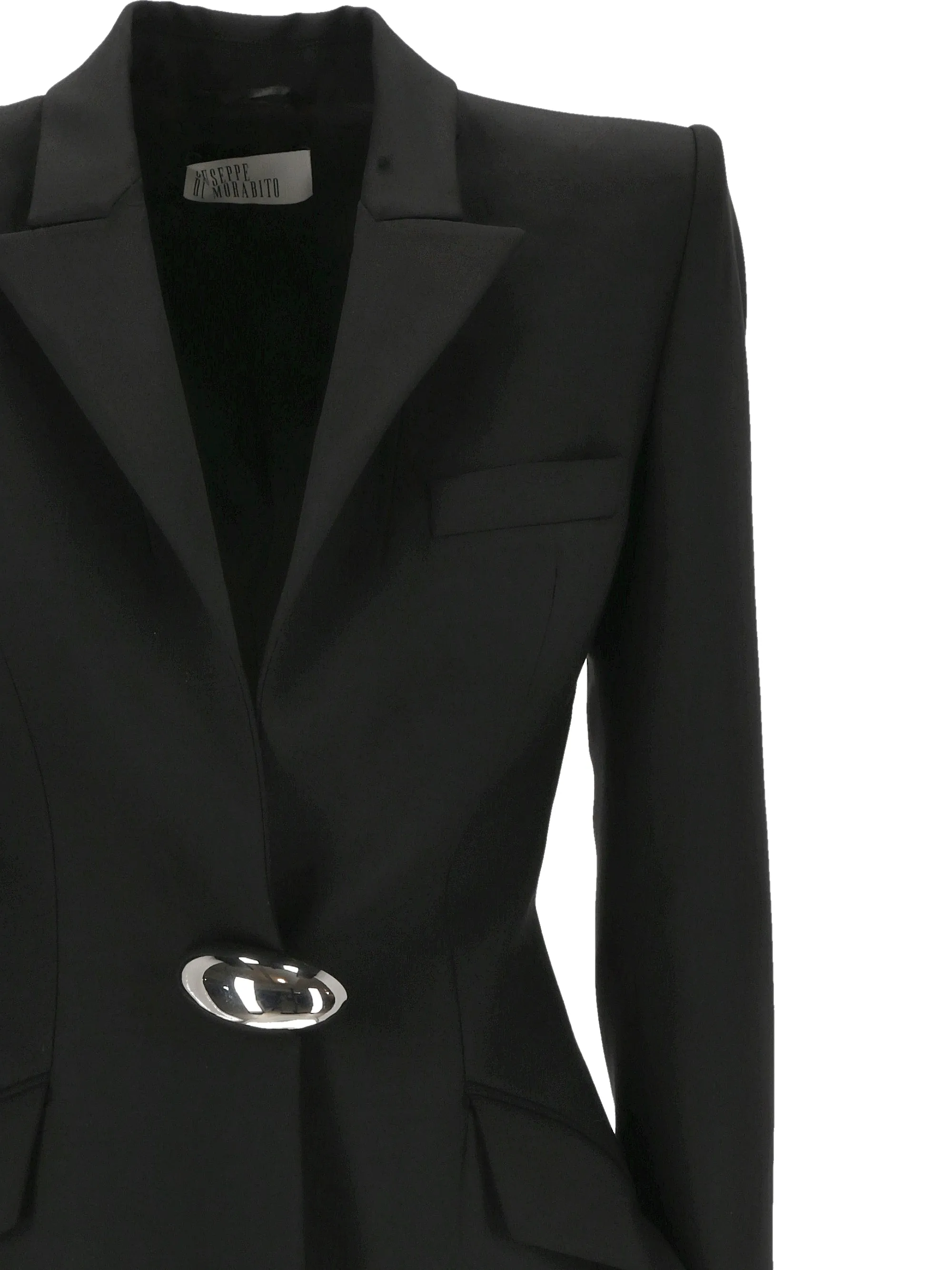 Black Virgin Wool Blazer Jacket