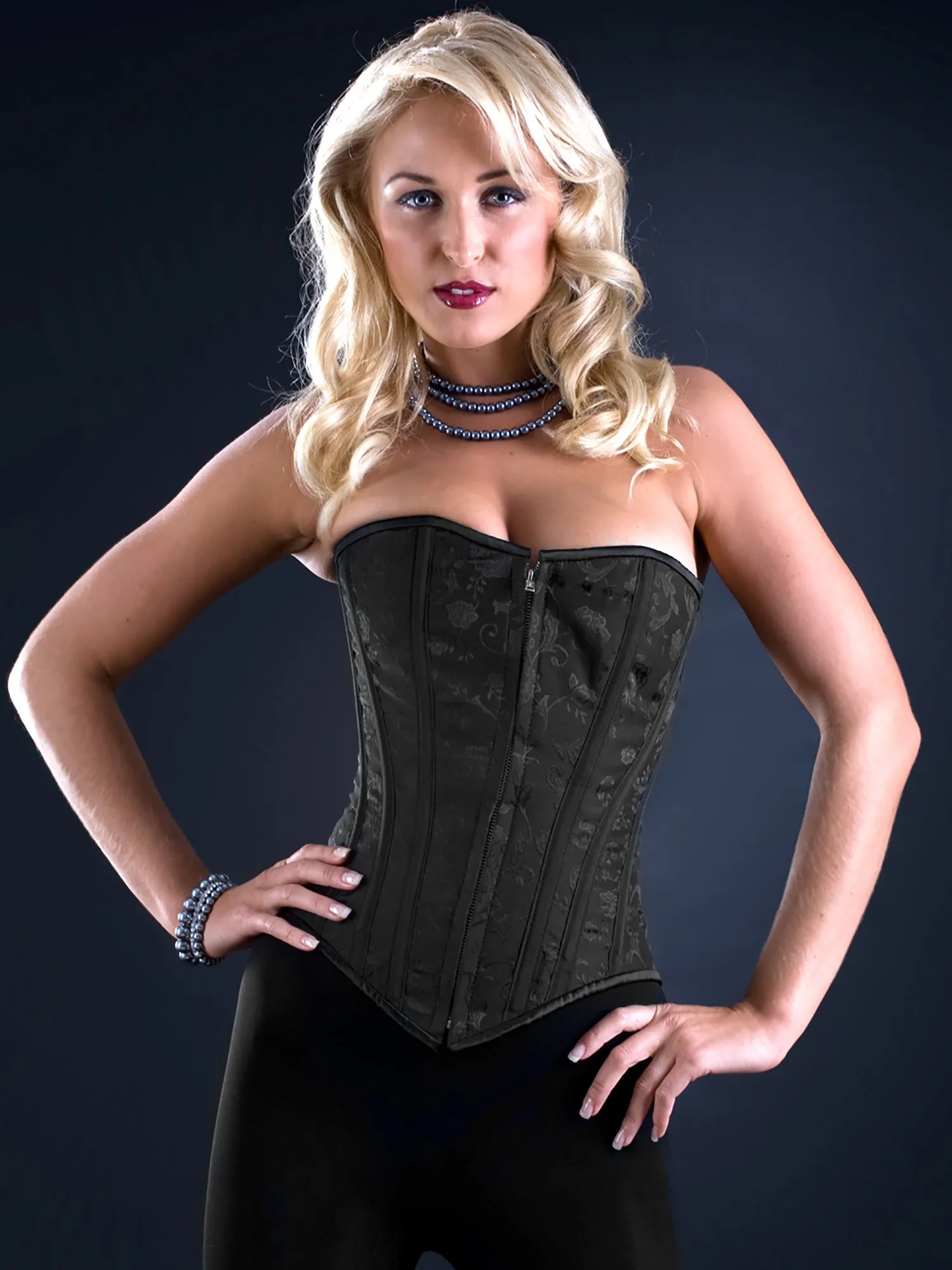 Brocade Zip Corset