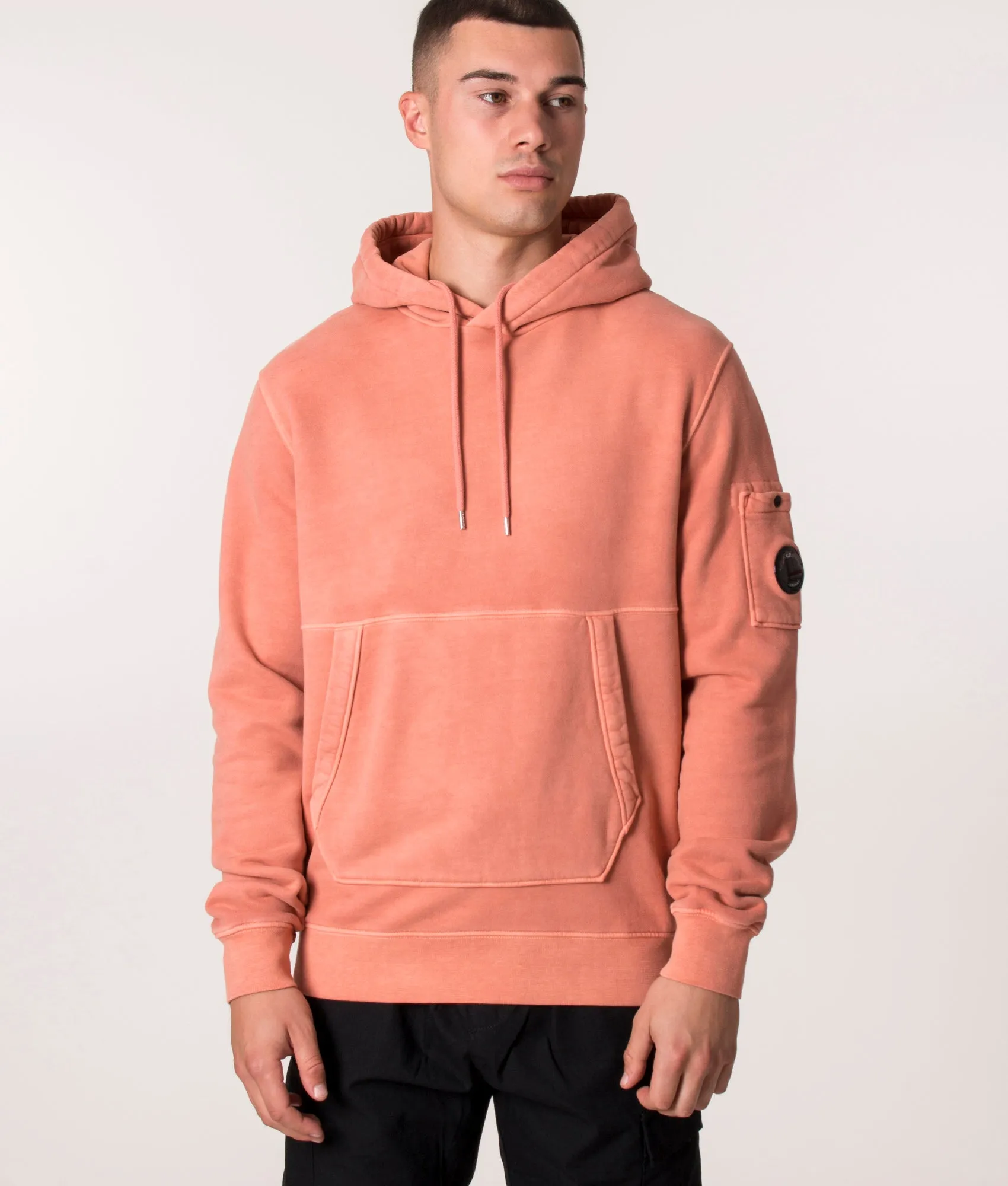 Brushed & Emerized Diagonal Fleece Hoodie