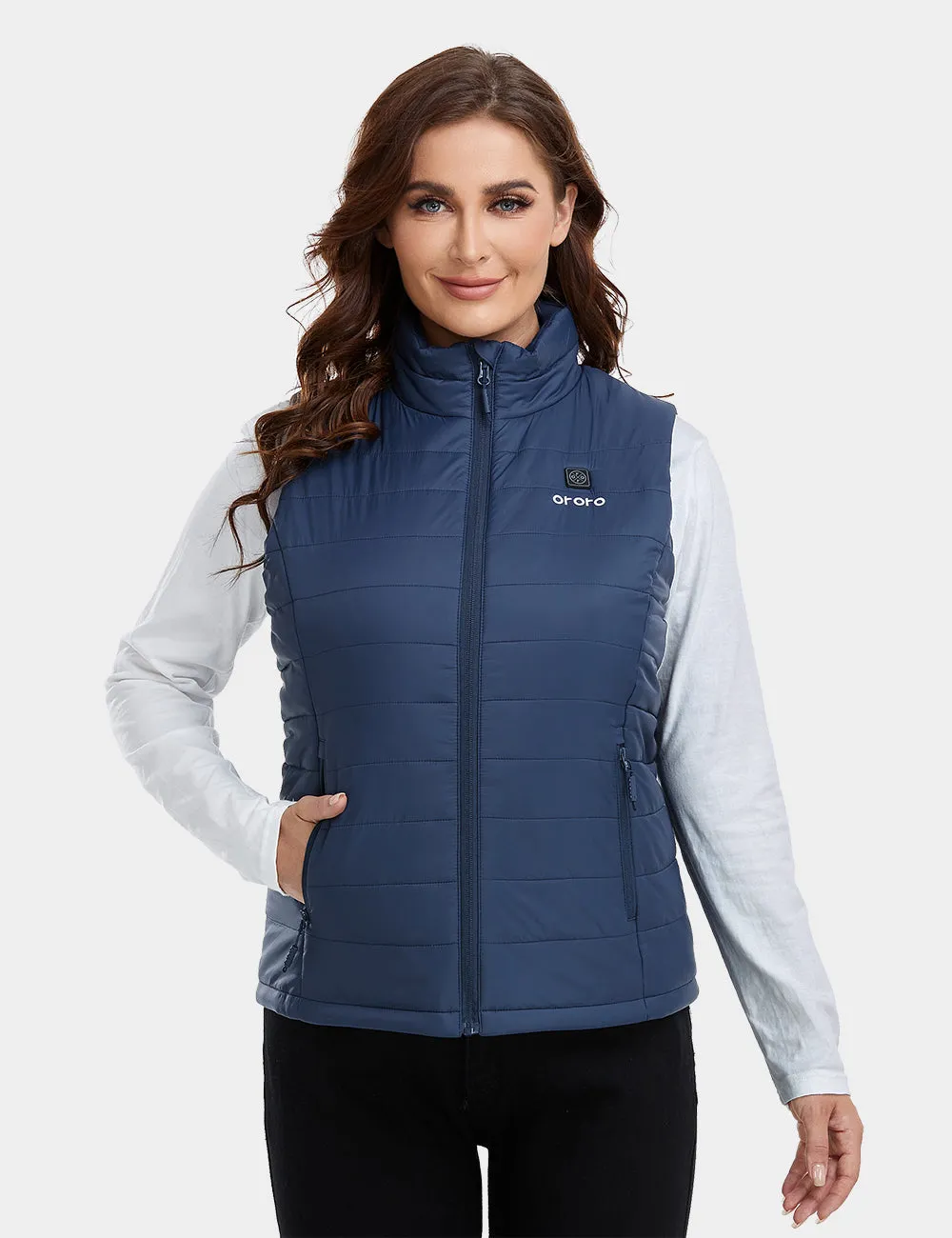 Bundle Deal - Women's Classic Heated Vest (Navy Blue) & Extra Mini 5K Battery