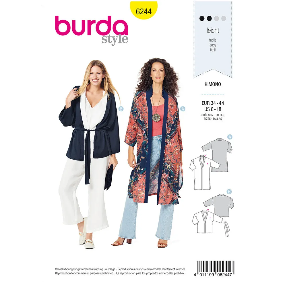 BURDA - 6244 Kimono Coat/Jacket