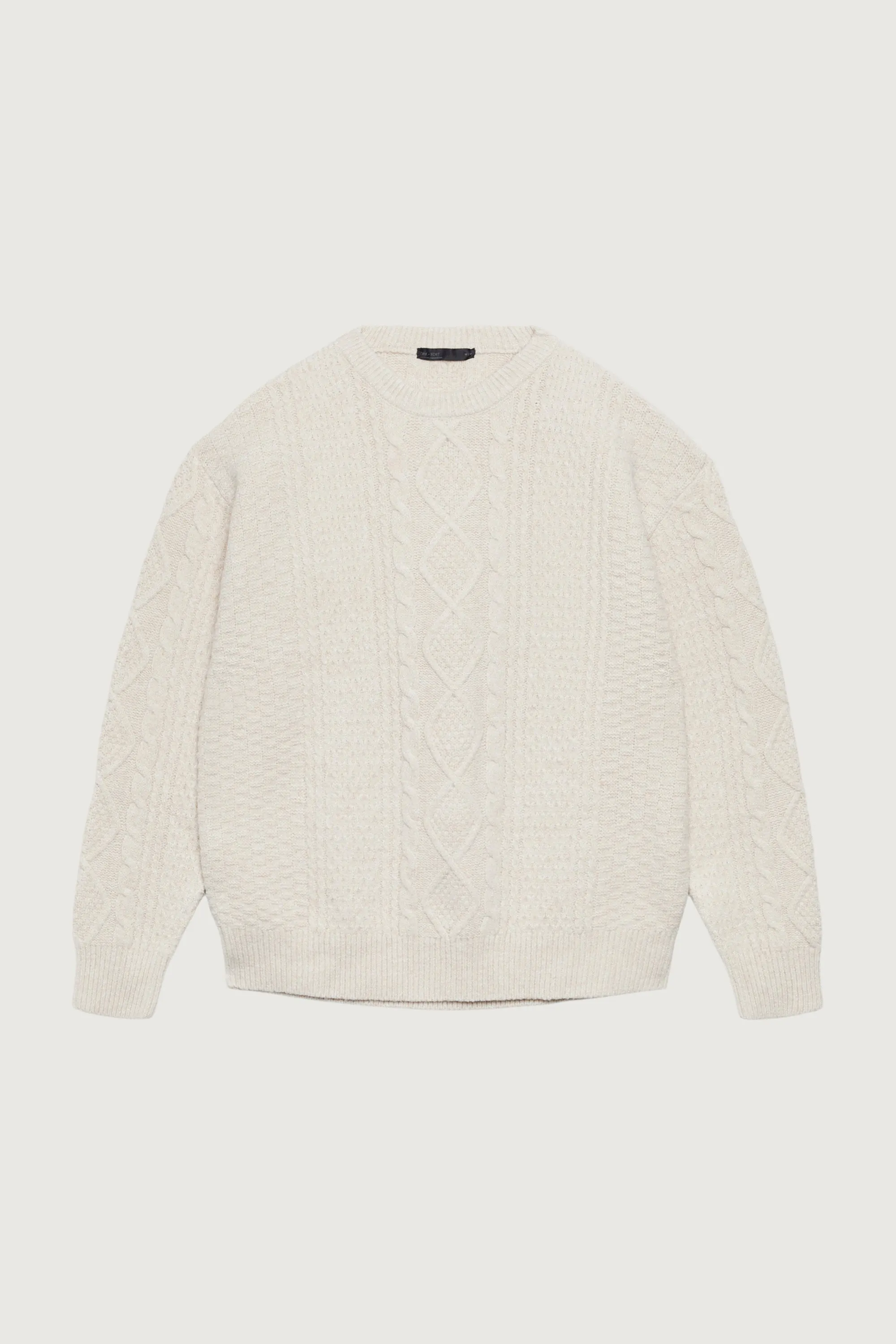 CABLE KNIT CREWNECK SWEATER