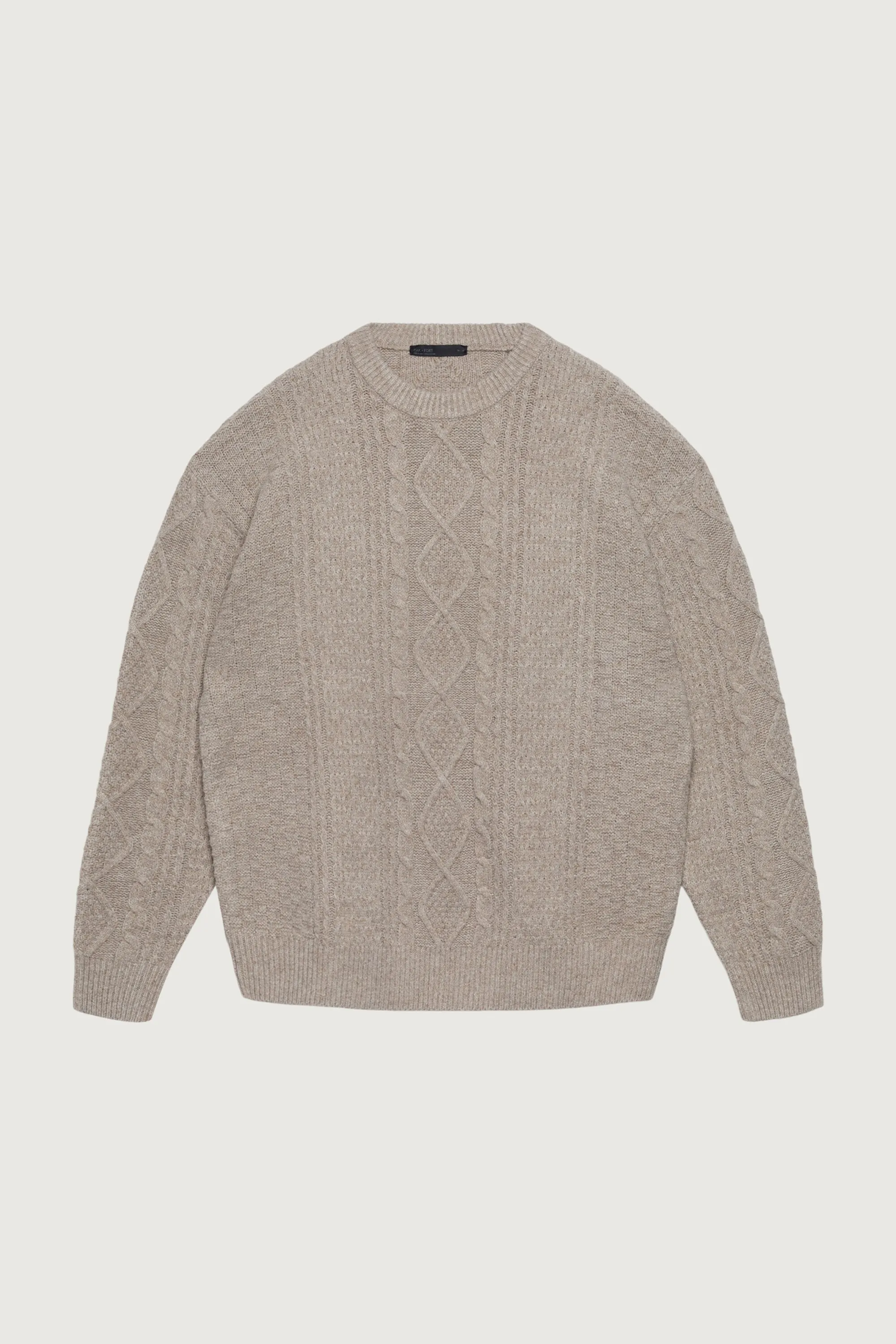 CABLE KNIT CREWNECK SWEATER