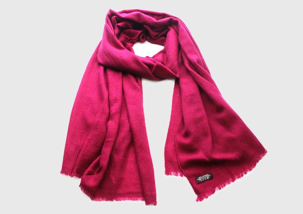 Charming Magenta 100% Pashmina Shawl From Nepal