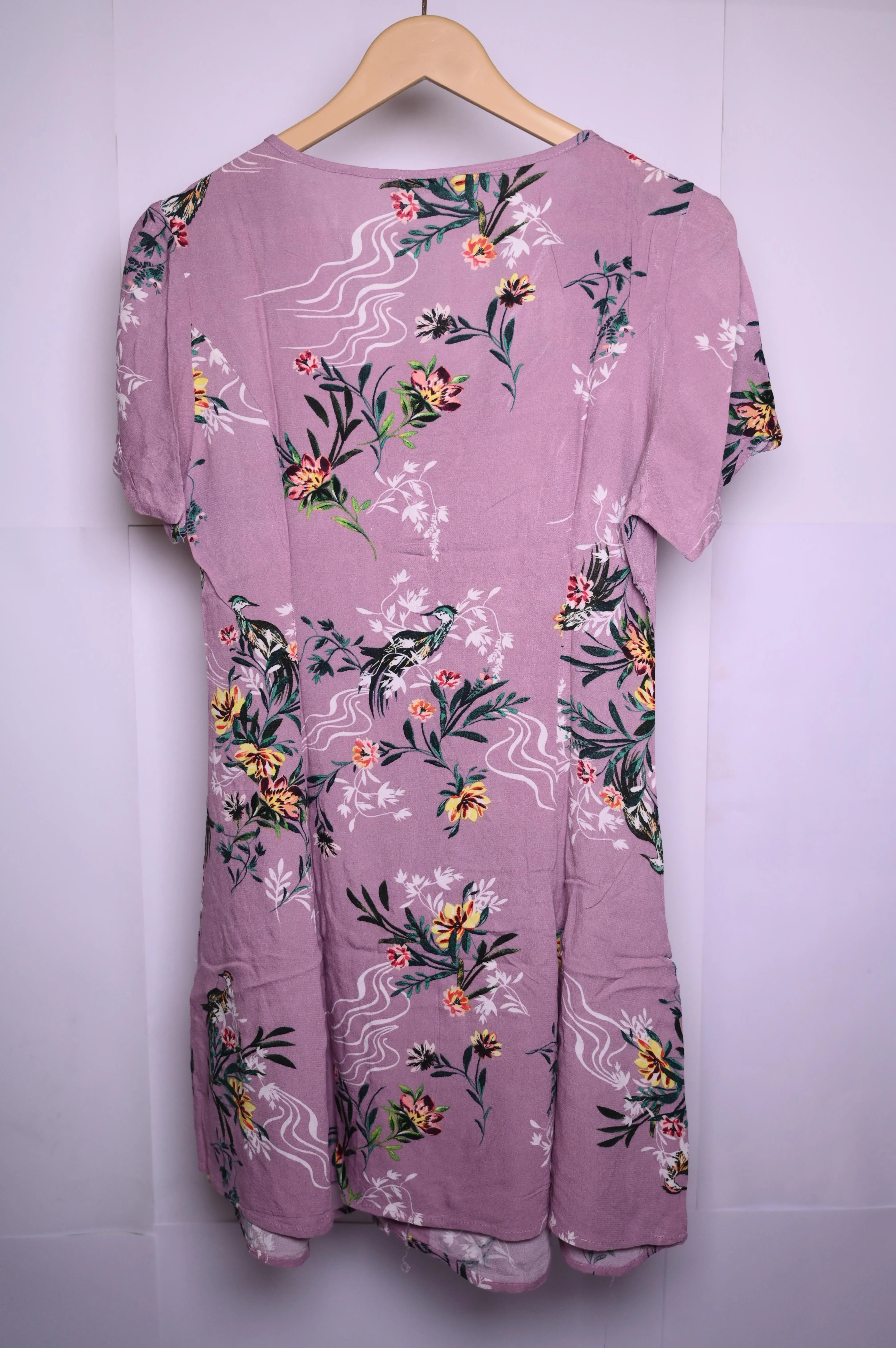 Cotton On Purple Floral Dress (Small, Good Condition)