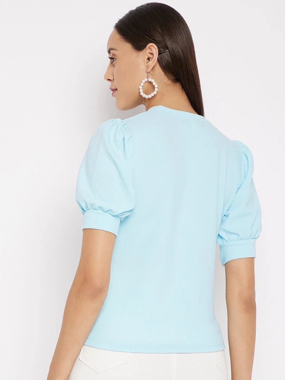 Cotton Stretchable High Neck Top