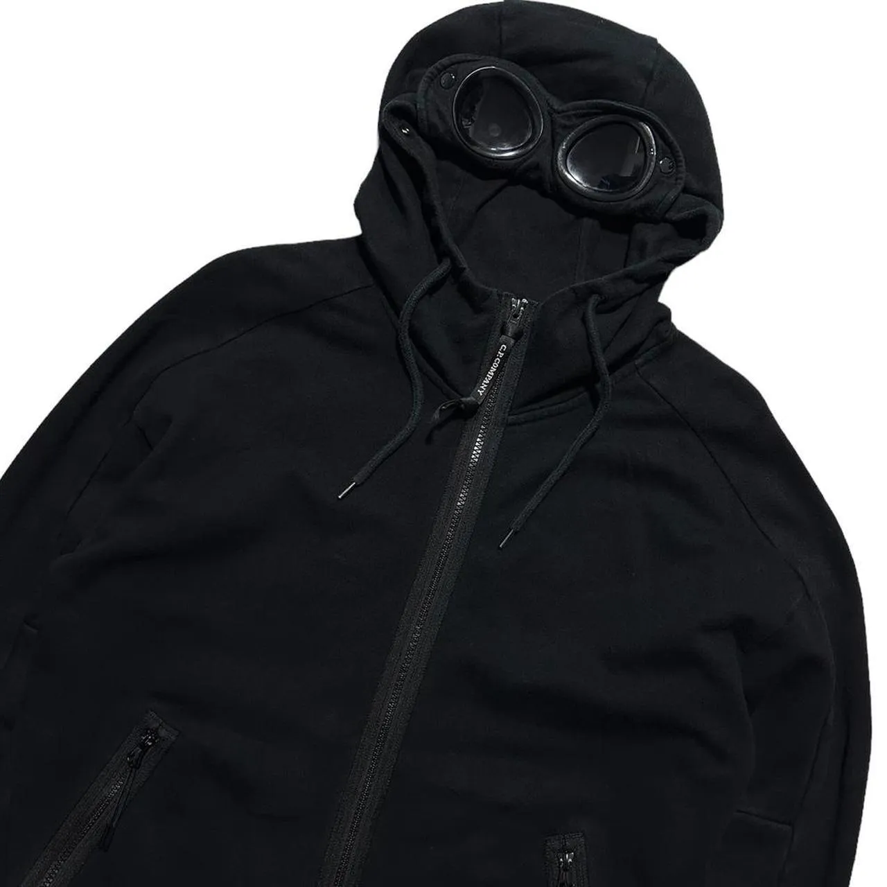 CP Company Full Zip Black Goggle Hoodie