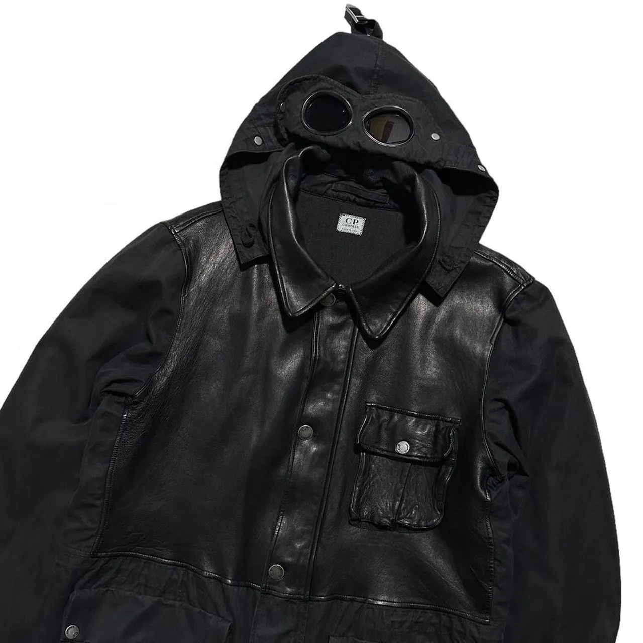 CP Company Mille Miglia Leather Goggle Jacket