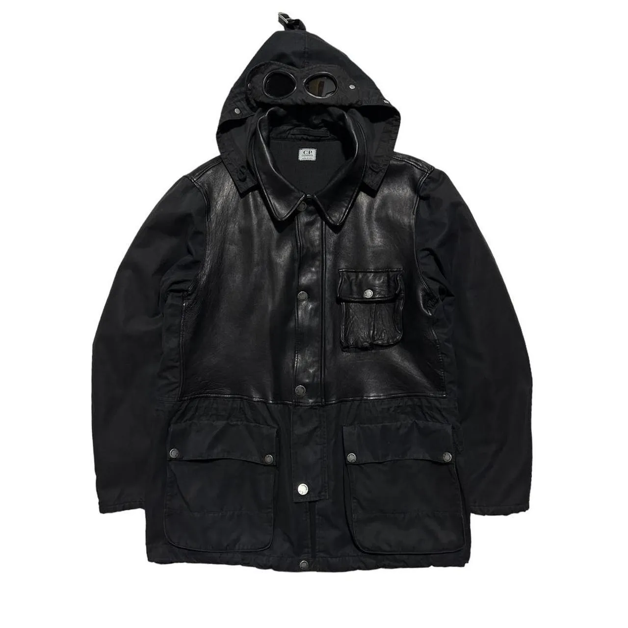 CP Company Mille Miglia Leather Goggle Jacket