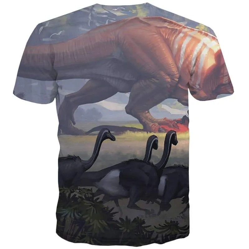 Dinosaur T shirts Men Animal T-shirts Graphic War Tshirt Anime Hilarious T shirts Funny Harajuku Shirt Print