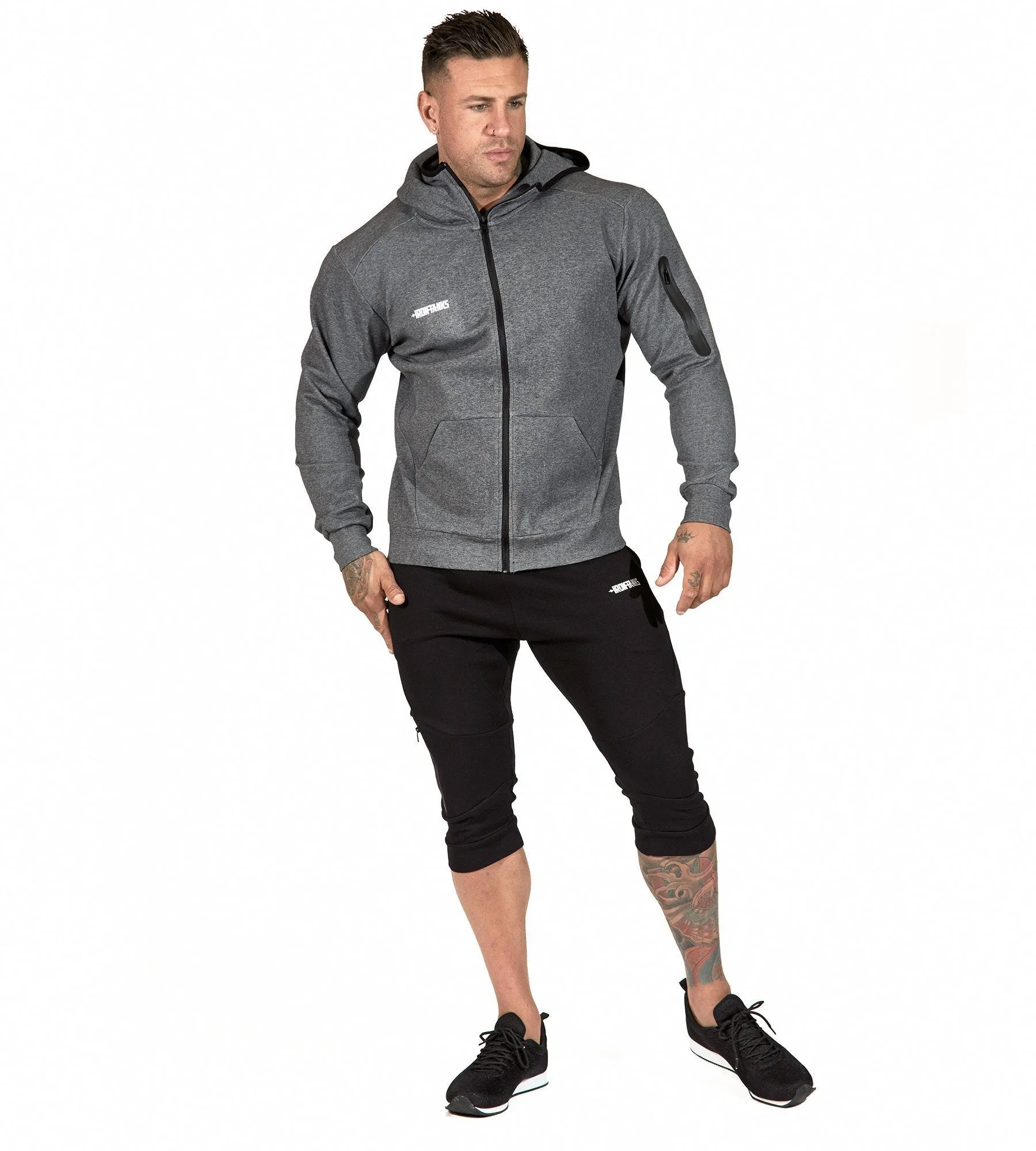 Fusion Zipper Hoodie II - Carbon Grey