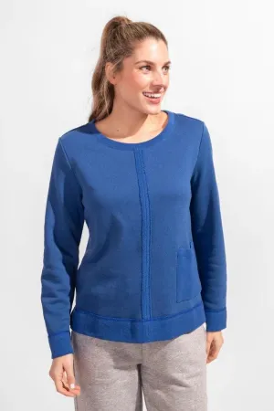 Heather French Terry Trim Pullover by Escape By Habitat 29935