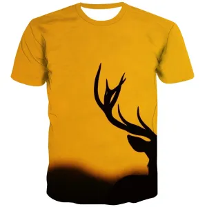 Hunting T shirts Men Jungle Tshirt Printed Deer Tshirts Casual Shooter T-shirts 3d Camouflage T-shirts Graphic