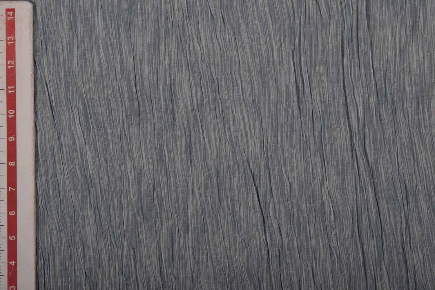 Light Gray Plain Cotton Yarn Dyed Crepe Fabric