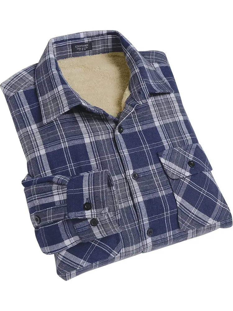 Lined Flannel Plaid Long Sleeve Shirt (US Only)