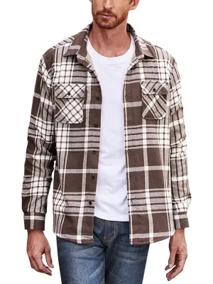 Lined Flannel Plaid Long Sleeve Shirt (US Only)