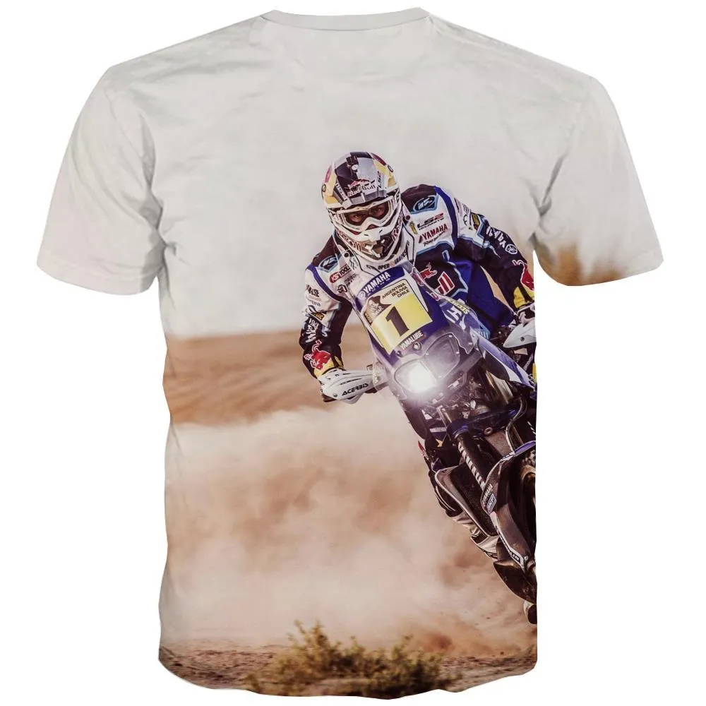 Motocross T shirts Men motorcycle Shirt Print Offroad T shirts Funny