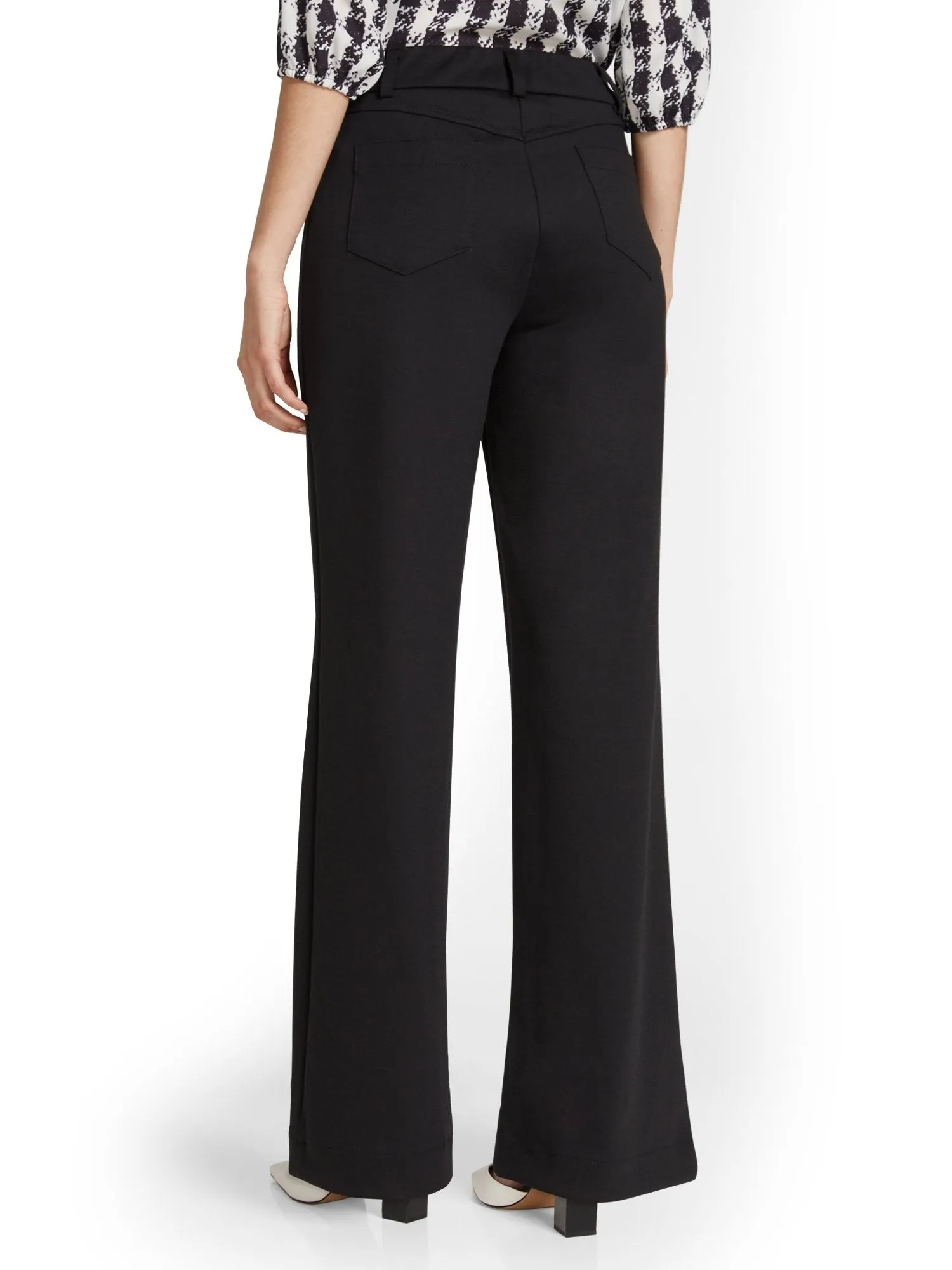 Petite Pull-On Wide-Leg Ponte Pant - Superflex