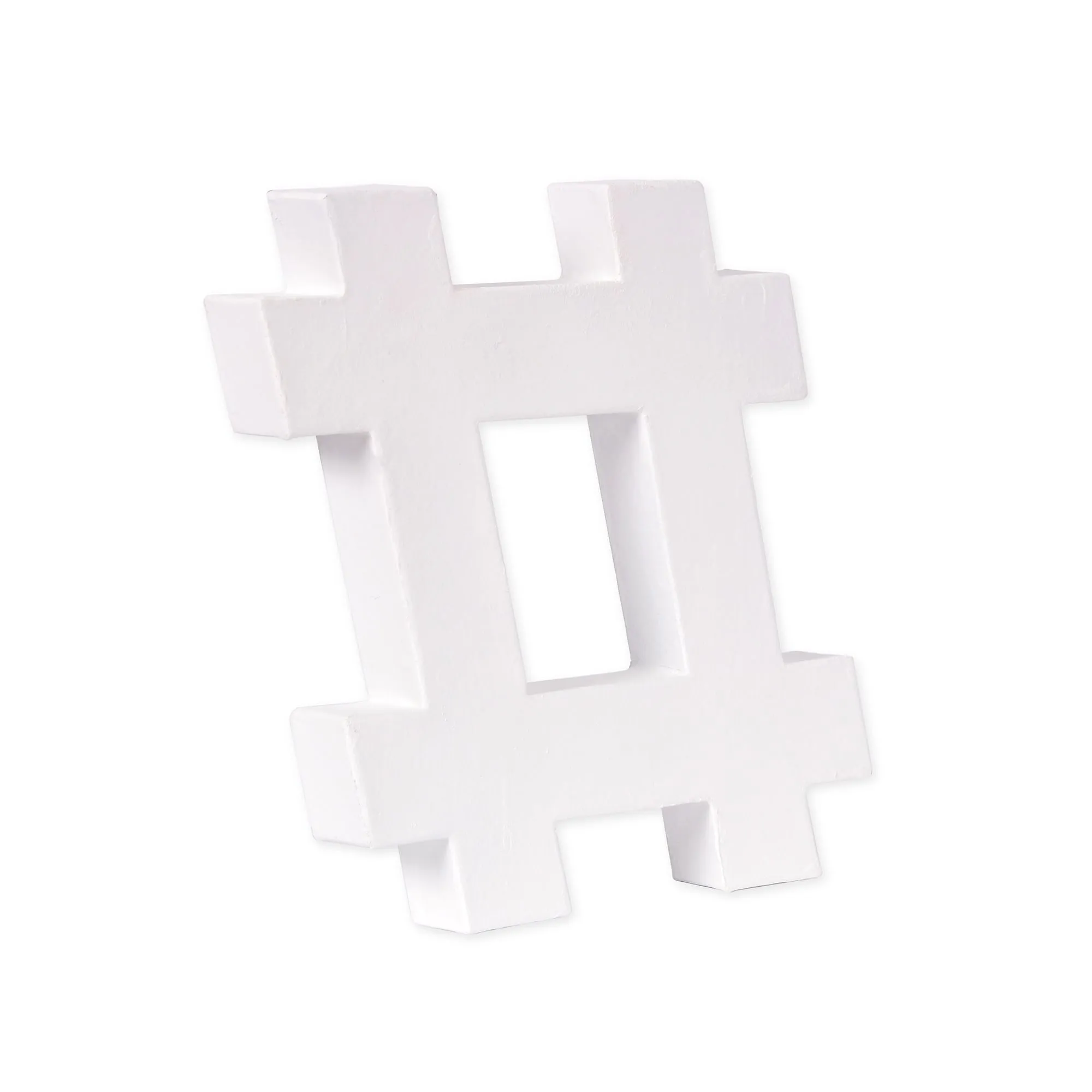 Primed Paper Mache Symbol - Hashtag