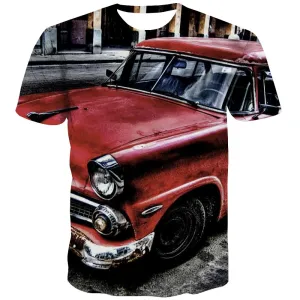 Racing Car T shirts Men Metal Shirt Print City T shirts Funny Gray Tshirt Anime Retro T-shirts 3d