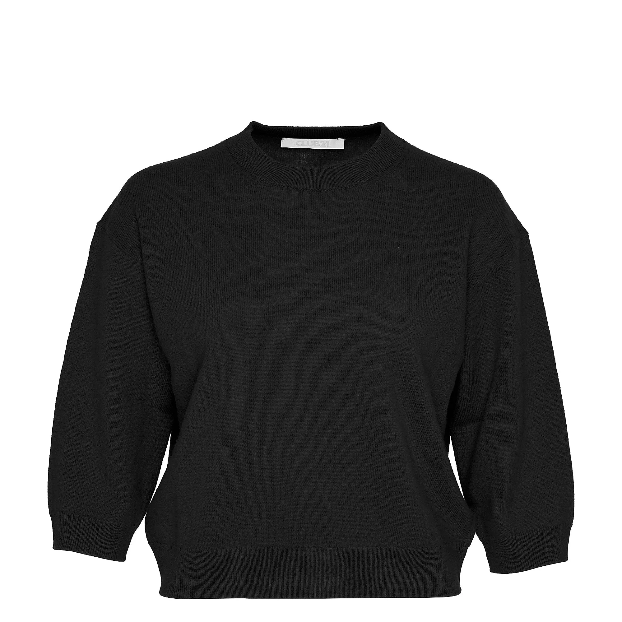 Recylced Cashmere Crew Cropped Sweater