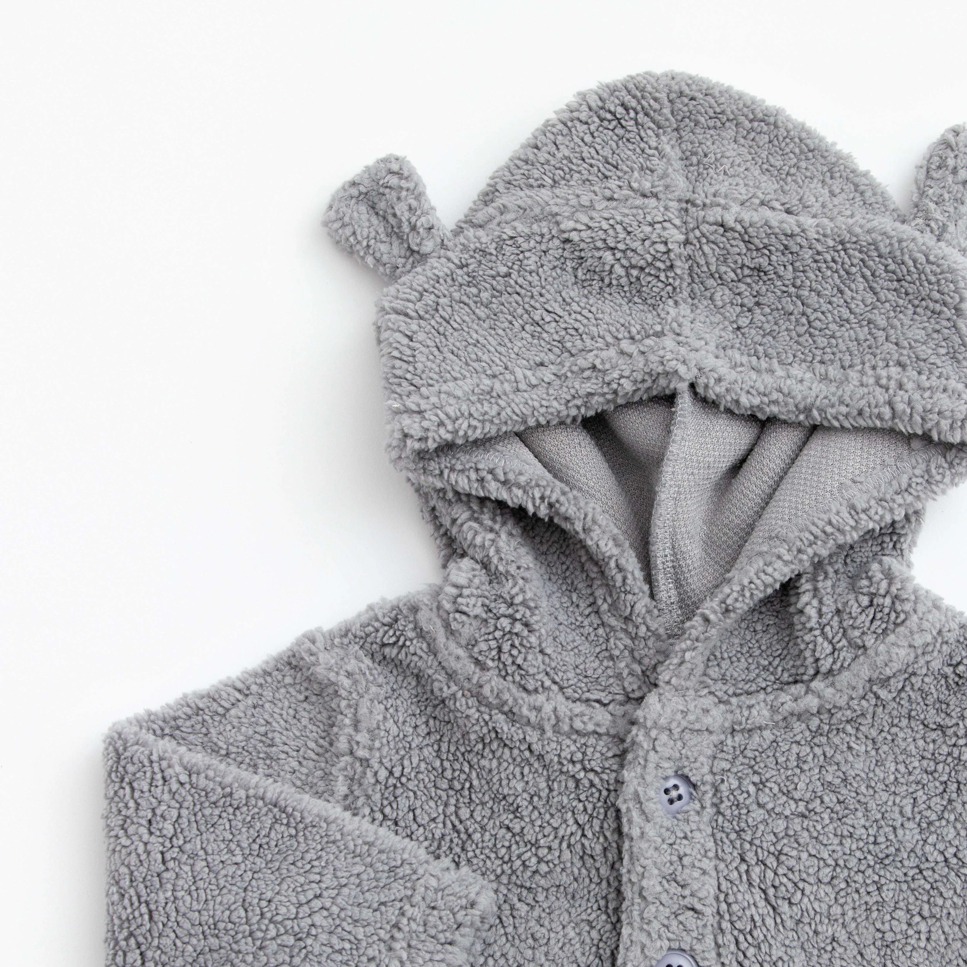 SALE - Sherpa Teddy Cardigan_Grey