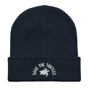 Save The Turtles Organic Beanie