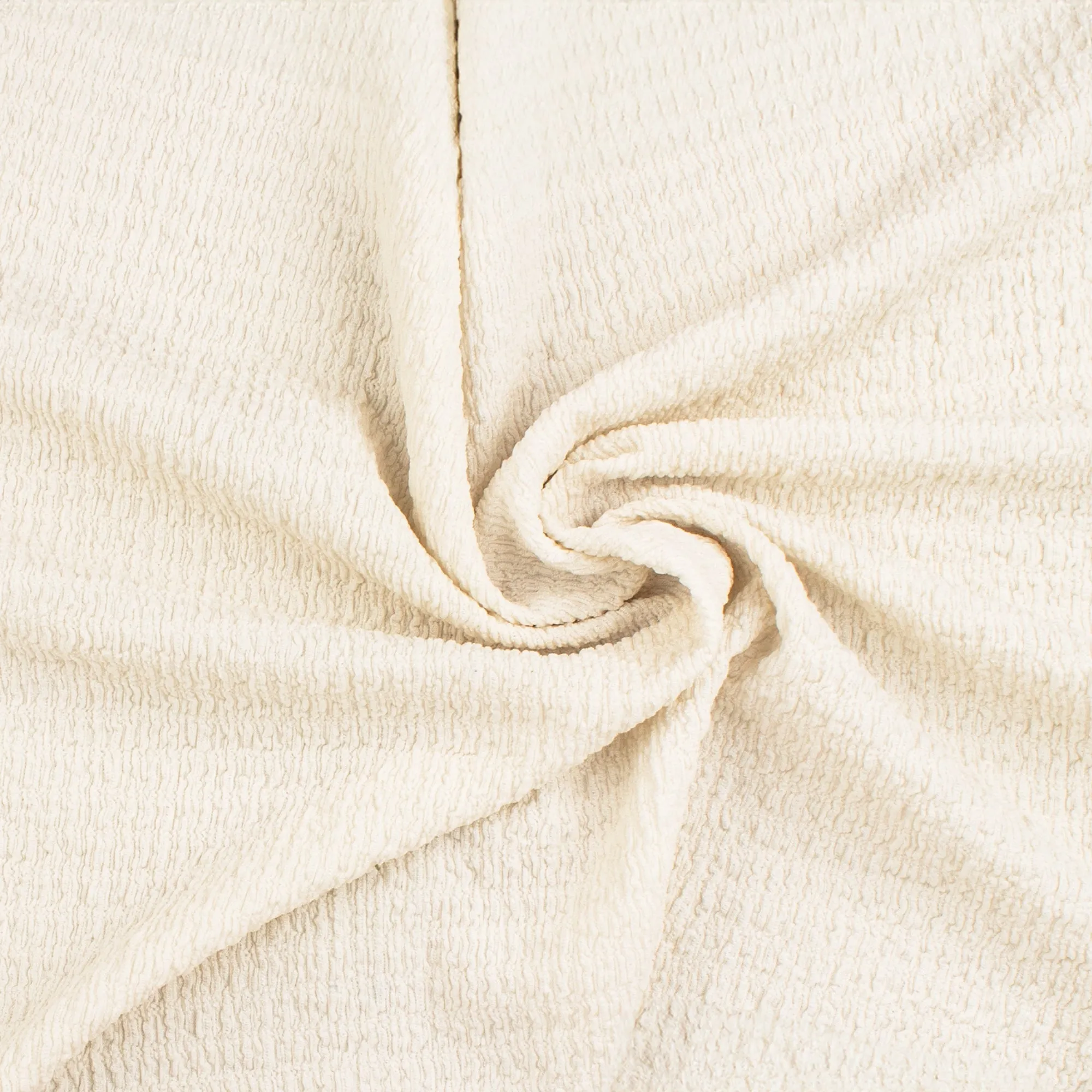 Solid Crinkled Knit - AIDA - 002 - Ivory