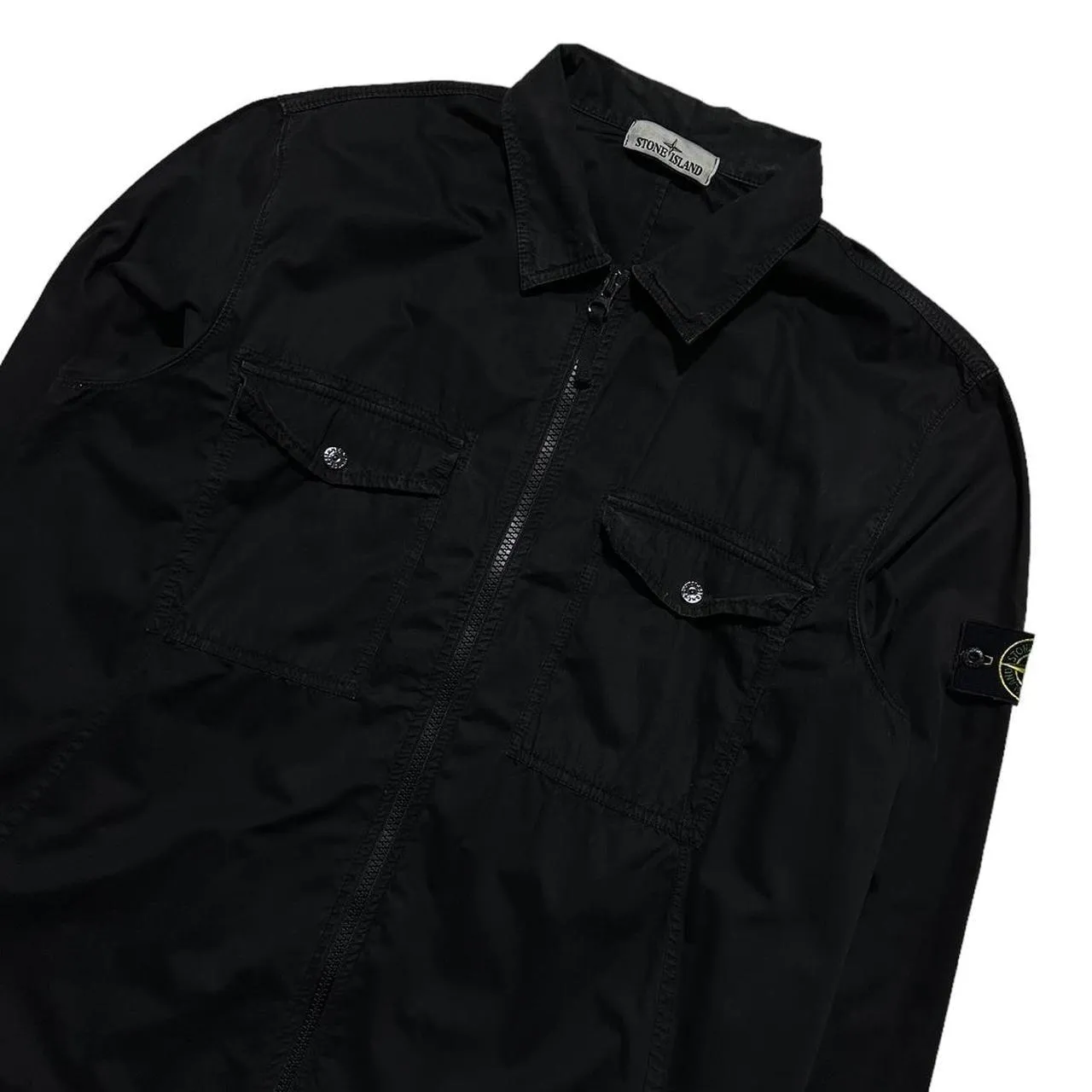 Stone Island Black Double Pocket Overshirt