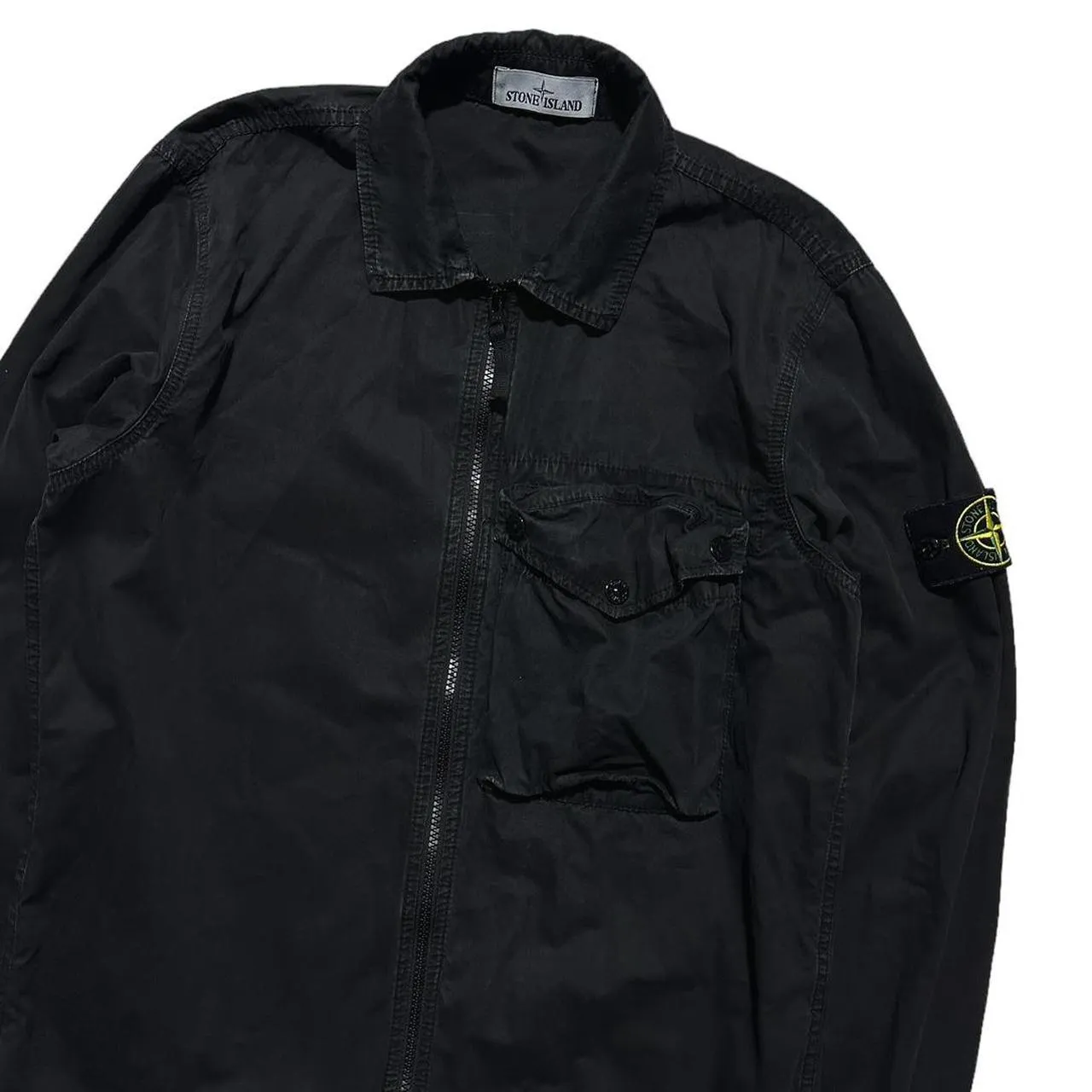 Stone Island Black Single Pocket Overshirt