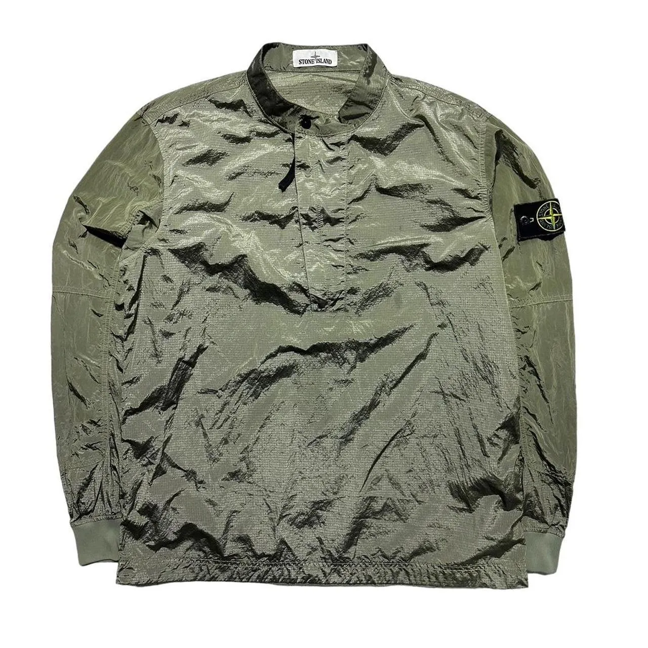 Stone Island Green Nylon Quarter Zip