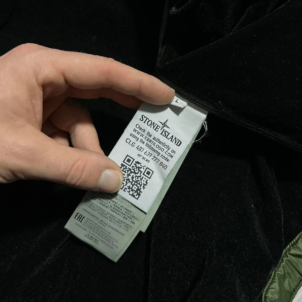 Stone Island Green Nylon Single Pocket Overshirt