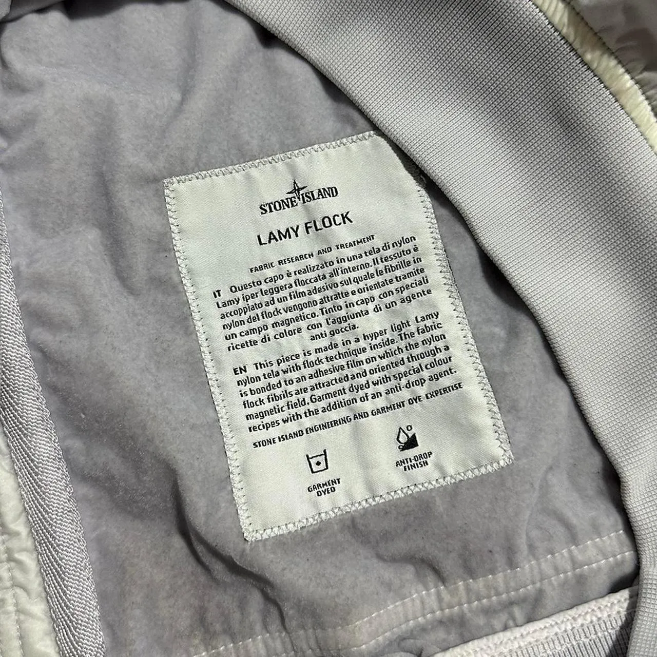 Stone Island Ice Blue Lamy Flock Jacket