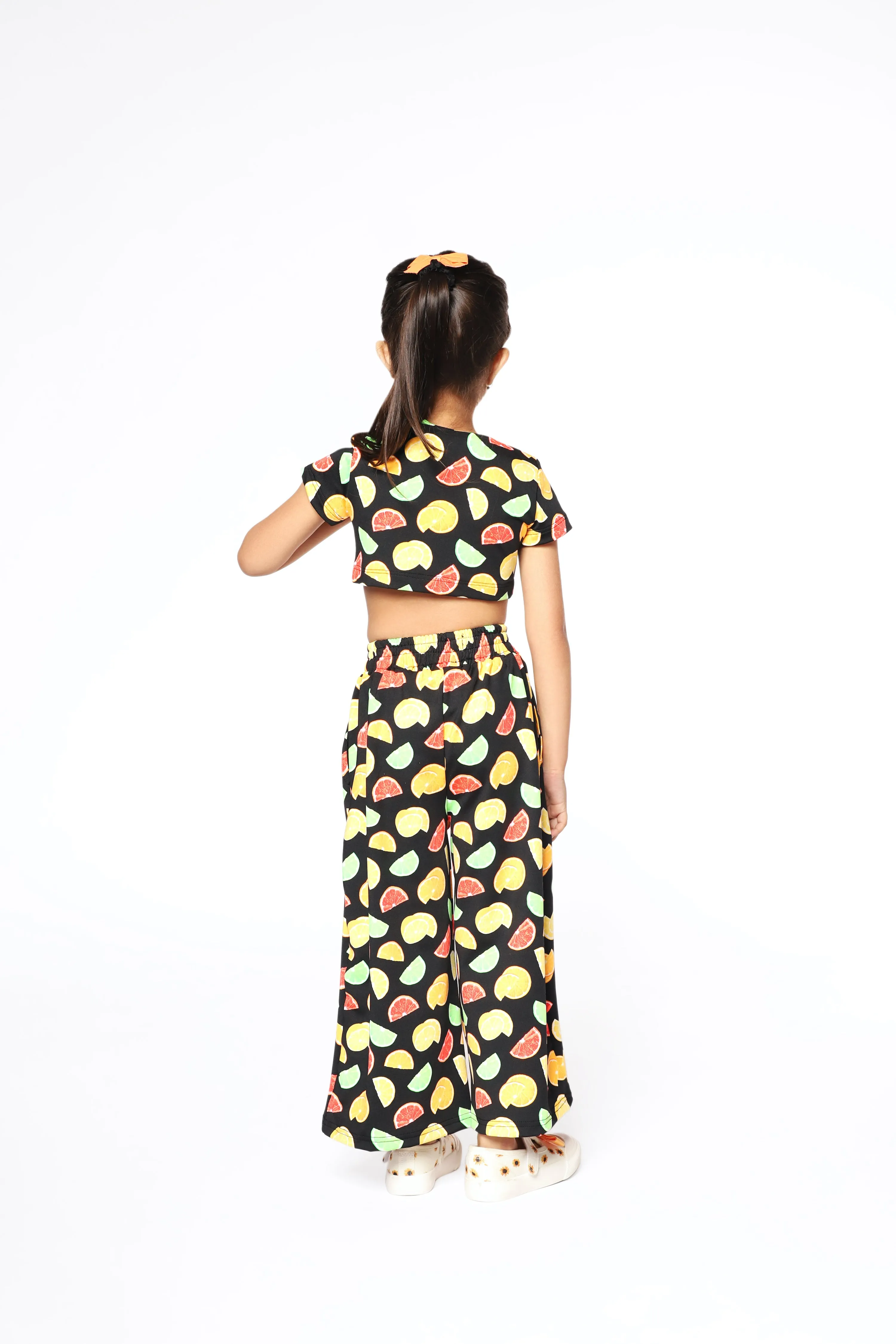 Sunny Delight: Fruit Print Two-Piece Set for Girls