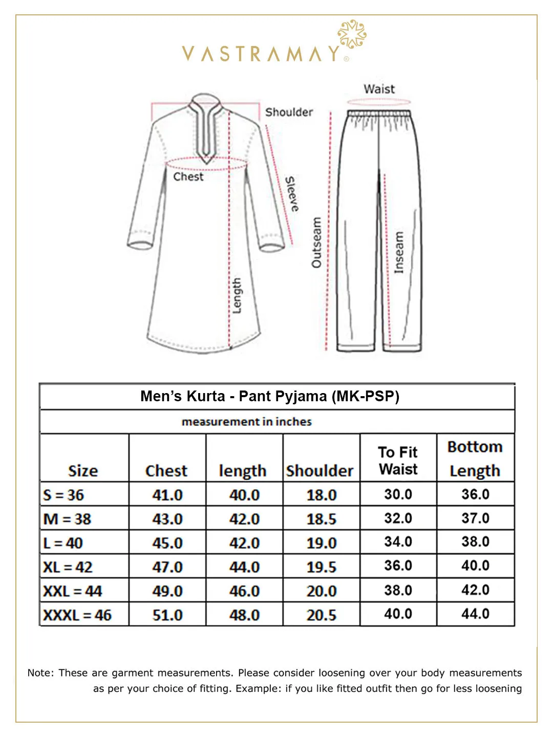 VASTRAMAY Cream and White Cotton Kurta Pyjama