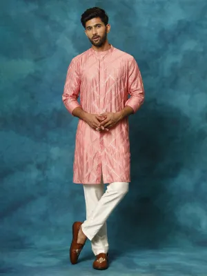 Vastramay Men's Chanderi Cotton Kurta Set