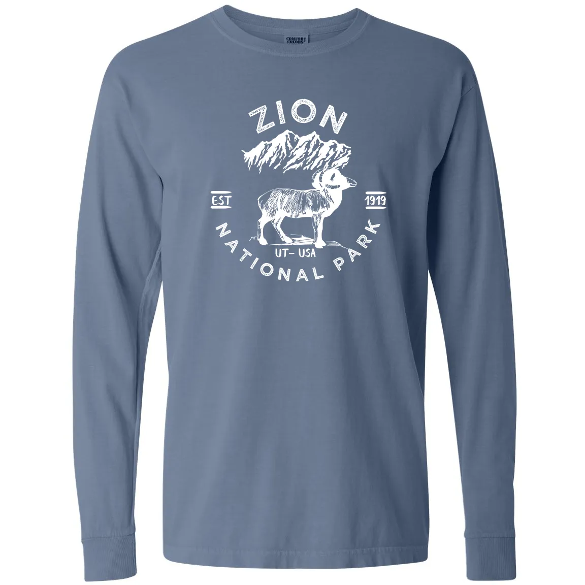 Zion National Park Comfort Colors Long Sleeve T Shirt