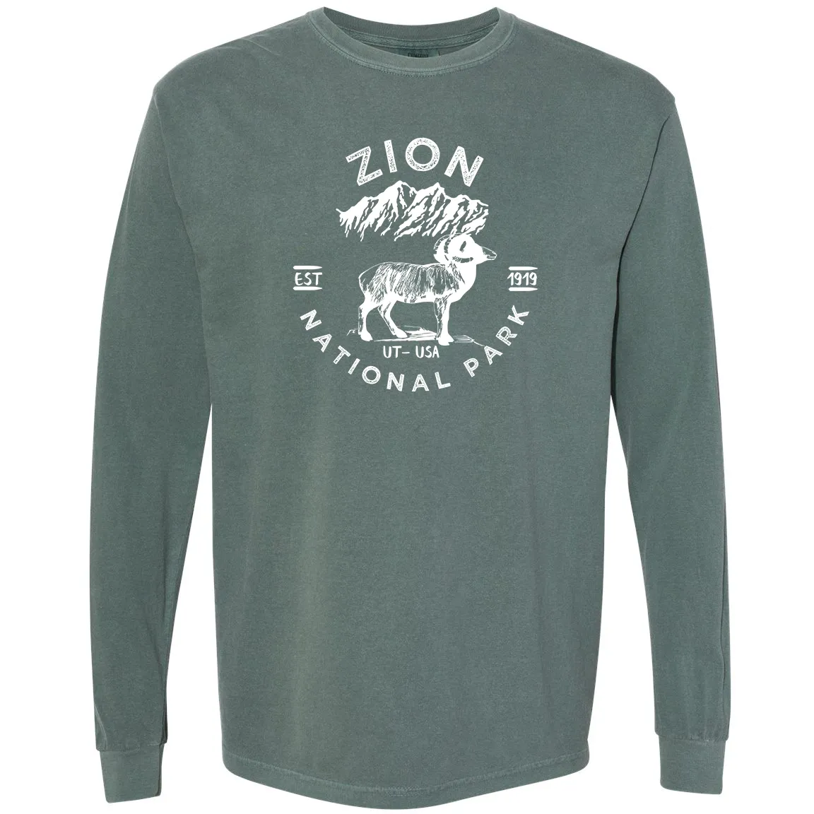 Zion National Park Comfort Colors Long Sleeve T Shirt