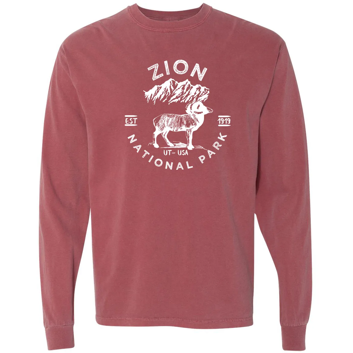 Zion National Park Comfort Colors Long Sleeve T Shirt